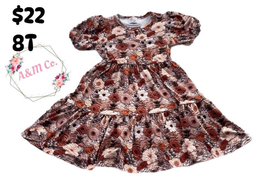 6T & 8T tiered floral dress