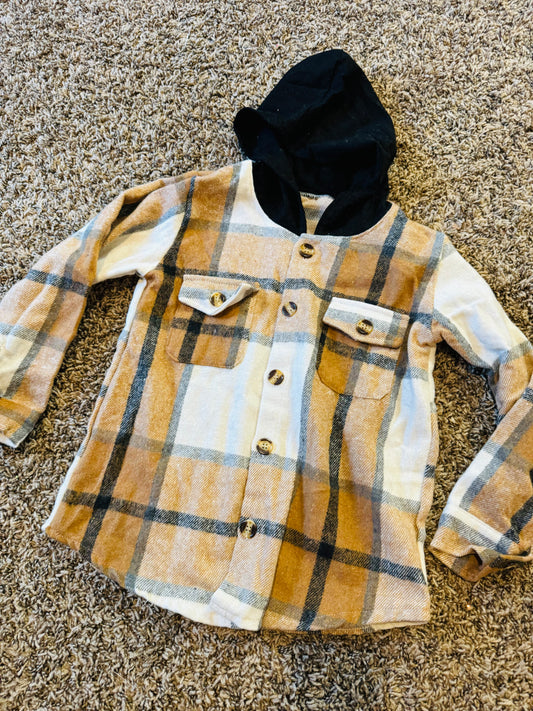 7/8 hooded flannel