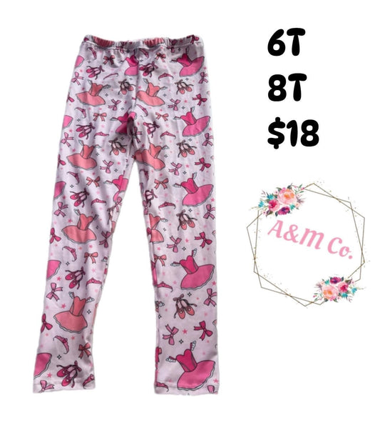 6T & 8T pink ballerina Leggings