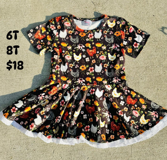 6T & 8T chicken lace peplum